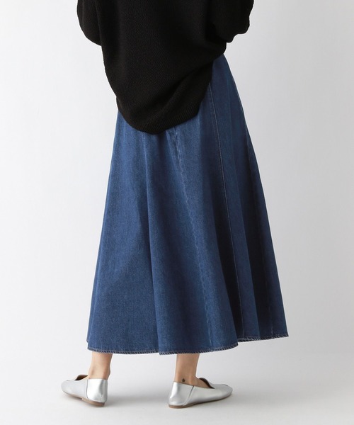 GLOBAL WORK（グローバルワーク）の「GOODデニムフレアスカート/986896（デニムスカート・レディース・ネイビー/グレイッシュベージュ/ブルー・MEDIUM/LARGE）」の12枚目の写真