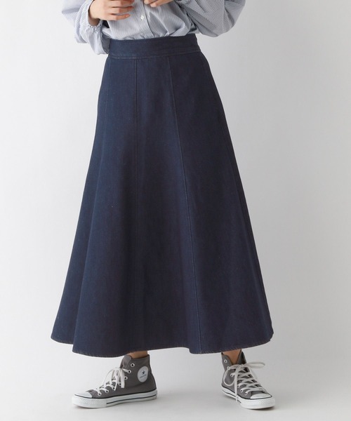 GLOBAL WORK（グローバルワーク）の「GOODデニムフレアスカート/986896（デニムスカート・レディース・ネイビー/グレイッシュベージュ/ブルー・MEDIUM/LARGE）」の16枚目の写真