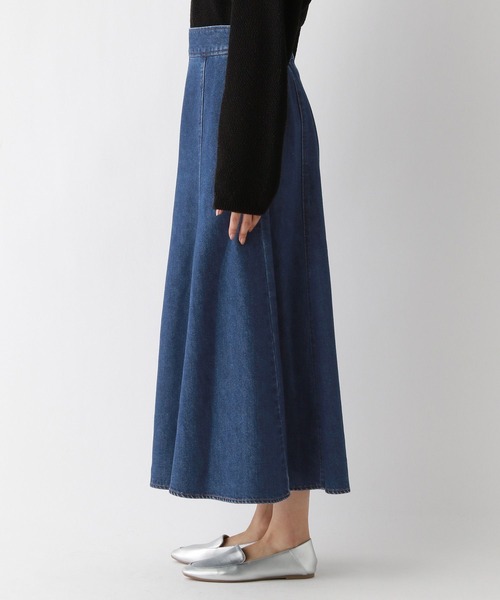 GLOBAL WORK（グローバルワーク）の「GOODデニムフレアスカート/986896（デニムスカート・レディース・ネイビー/グレイッシュベージュ/ブルー・MEDIUM/LARGE）」の17枚目の写真