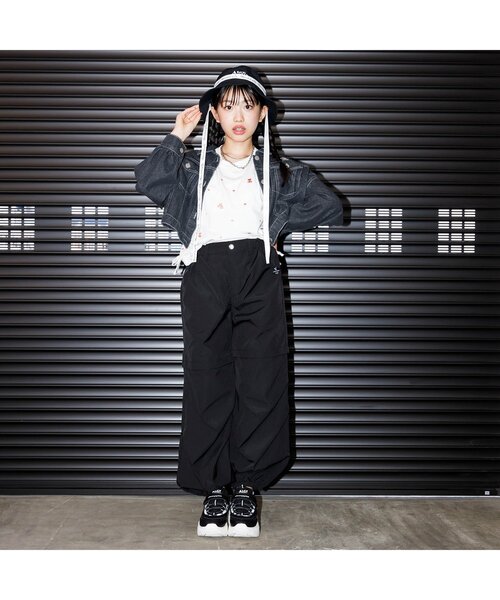 algy（アルジー）の「レースアップタンタケGジャン（デニムジャケット・キッズ・ブラック/サックスブルー・MEDIUM/SMALL/X-SMALL/XX-SMALL）」の3枚目の写真