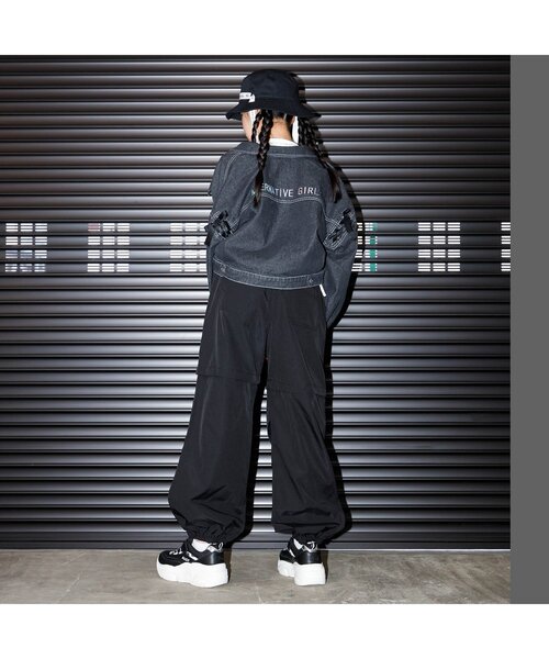 algy（アルジー）の「レースアップタンタケGジャン（デニムジャケット・キッズ・ブラック/サックスブルー・MEDIUM/SMALL/X-SMALL/XX-SMALL）」の4枚目の写真