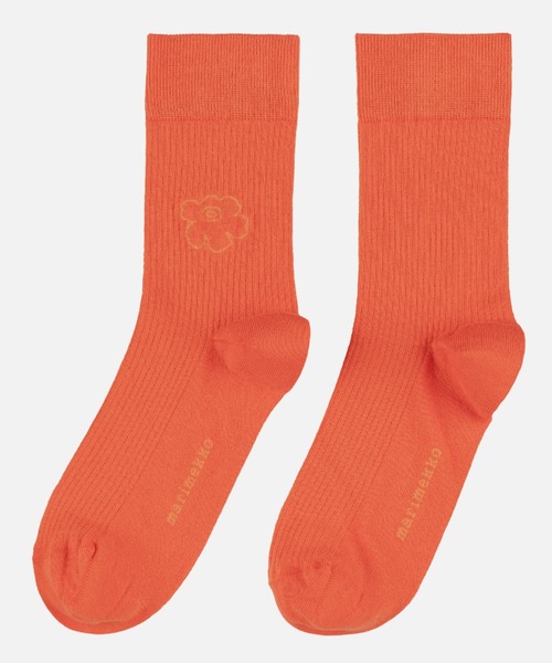 marimekko(マリメッコ)の「Unikko / Taipuisa socks(ソックス/靴下・レディース・ホワイト/オレンジ/ブラック/サックスブルー/グリーン・34/40/37)」の5枚目の写真