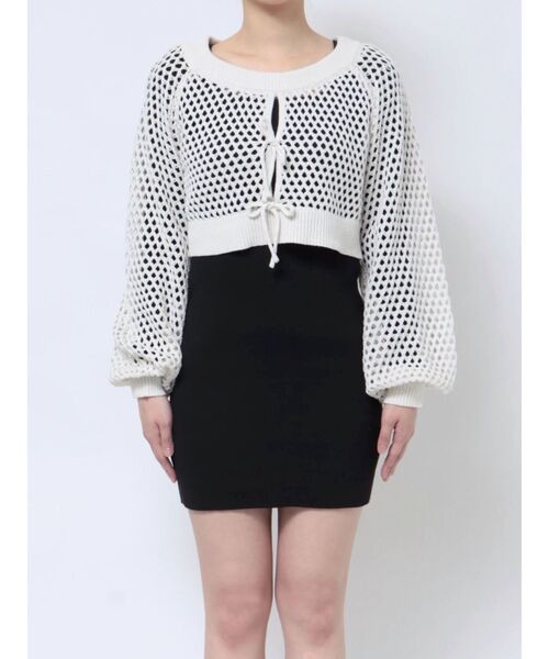 EMODA（エモダ）の「クロシェニットワンピース（ワンピース