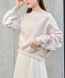 【2024SS】短丈オフショルライン配色スウェット