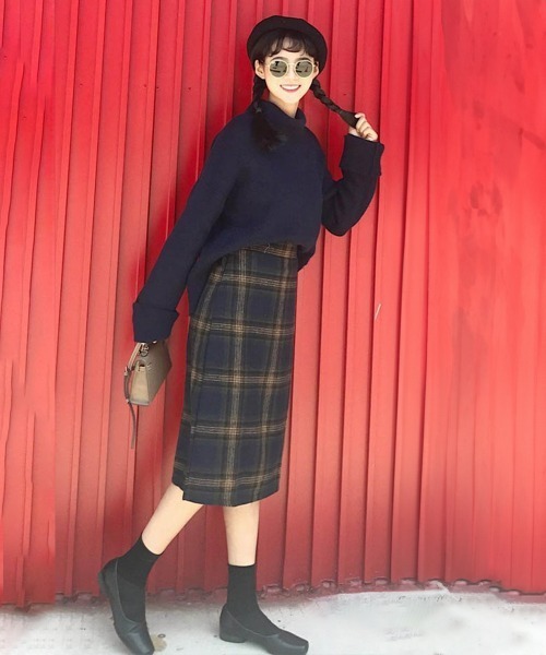 Miniministore(ミニミニストア)の「チェックスカート レディース(スカート・レディース・ネイビー/グレー・XL/L/M)」の6枚目の写真