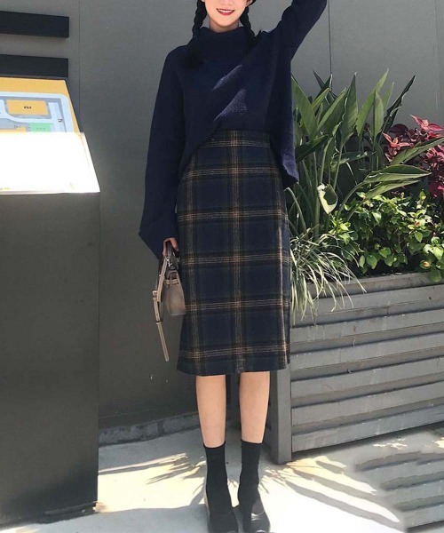 Miniministore(ミニミニストア)の「チェックスカート レディース(スカート・レディース・ネイビー/グレー・XL/L/M)」の7枚目の写真