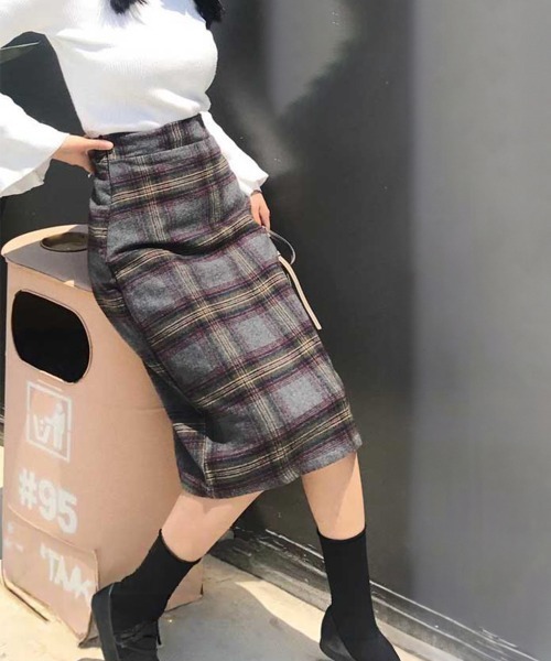 Miniministore(ミニミニストア)の「チェックスカート レディース(スカート・レディース・ネイビー/グレー・XL/L/M)」の9枚目の写真