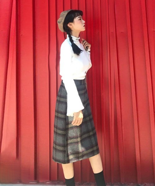 Miniministore(ミニミニストア)の「チェックスカート レディース(スカート・レディース・ネイビー/グレー・XL/L/M)」の13枚目の写真