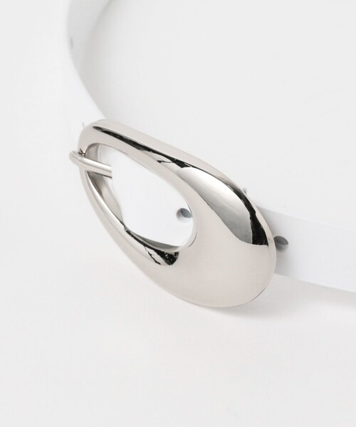 Demi-Luxe BEAMS（デミルクス ビームス）の「Demi-Luxe BEAMS / ラウンドバックル ベルト（ベルト・レディース・ホワイト・ONE SIZE）」の2枚目の写真