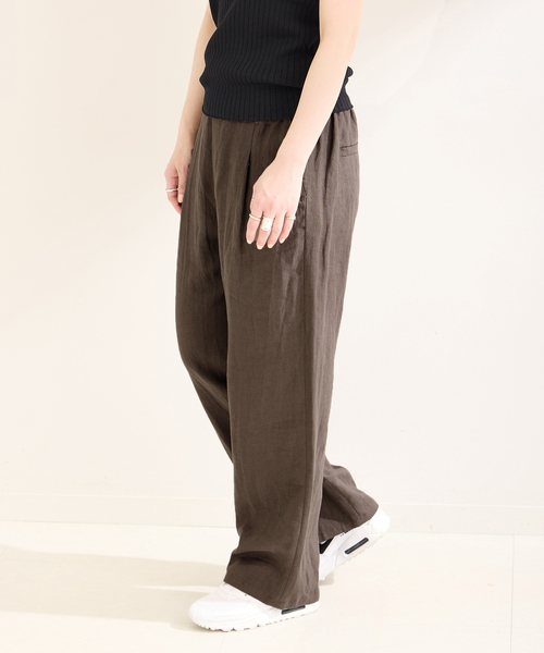 B.C STOCK（ベーセーストック）の「フレンチリネンパンツ（その他パンツ・レディース・ライトグリーン/レッド系その他/ブラック/カーキ/ブラック系その他・FREE）」の13枚目の写真