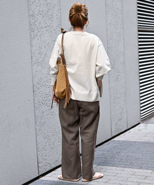 B.C STOCK（ベーセーストック）の「フレンチリネンパンツ（その他パンツ・レディース・ライトグリーン/レッド系その他/ブラック/カーキ/ブラック系その他・FREE）」の17枚目の写真