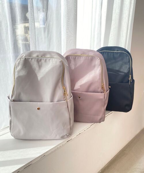 MAJESTIC LEGON（マジェスティックレゴン）の「シンプル軽量リュック（バックパック/リュック・レディース・ベージュ/ライトグレー/ブラック・FREE）」の13枚目の写真