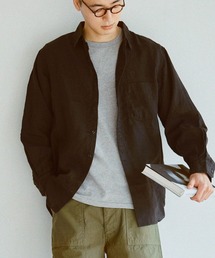 OMNIGOD | [OMNIGOD mens / オムニゴッド] リネンキャンバスアンティークハーフプラケットシャツ(シャツ/ブラウス)