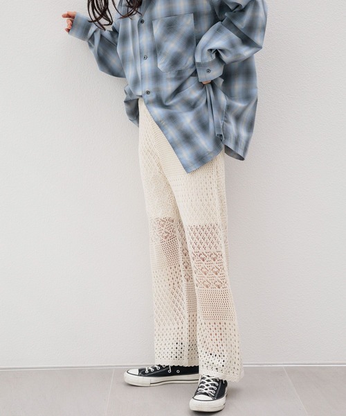 LOWRYS FARM（ローリーズファーム）の「ニットクロシェパンツ 105931