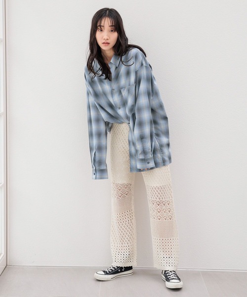 LOWRYS FARM（ローリーズファーム）の「ニットクロシェパンツ 105931（その他パンツ・レディース・アイボリー/その他/ブラック・FREE）」の11枚目の写真