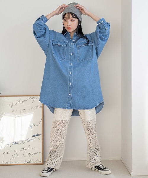 LOWRYS FARM（ローリーズファーム）の「ニットクロシェパンツ 105931（その他パンツ・レディース・アイボリー/その他/ブラック・FREE）」の15枚目の写真