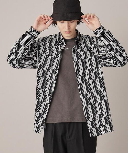 THE SHOP TK （ザ ショップ ティーケー ）の「◆プリントデザインレギュラーカラーシャツ（シャツ/ブラウス・メンズ・ホワイト系8/キャメル/ピンク系9/ネイビー系/ホワイト系5/ネイビー系2・02/03/04）」の4枚目の写真