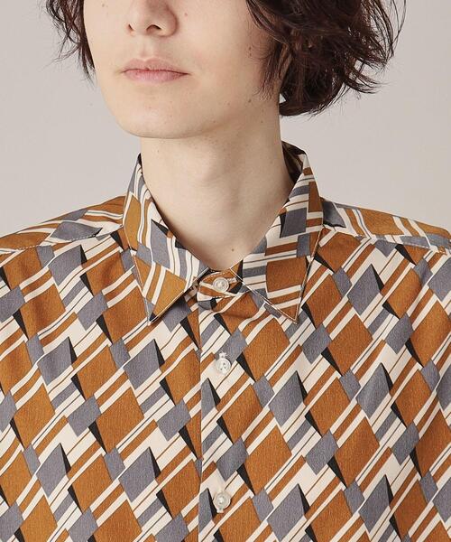 THE SHOP TK （ザ ショップ ティーケー ）の「◆プリントデザインレギュラーカラーシャツ（シャツ/ブラウス・メンズ・ホワイト系8/キャメル/ピンク系9/ネイビー系/ホワイト系5/ネイビー系2・02/03/04）」の10枚目の写真