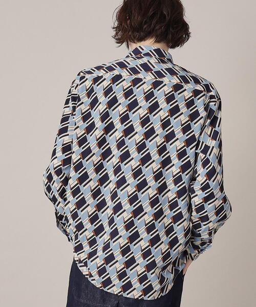 THE SHOP TK （ザ ショップ ティーケー ）の「◆プリントデザインレギュラーカラーシャツ（シャツ/ブラウス・メンズ・ホワイト系8/キャメル/ピンク系9/ネイビー系/ホワイト系5/ネイビー系2・02/03/04）」の12枚目の写真