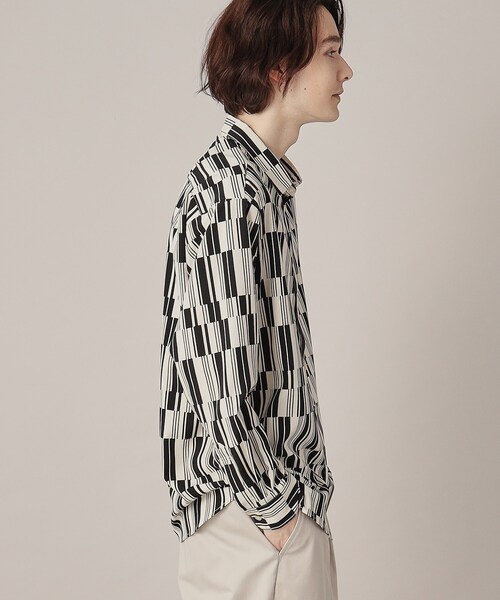 THE SHOP TK （ザ ショップ ティーケー ）の「◆プリントデザインレギュラーカラーシャツ（シャツ/ブラウス・メンズ・ホワイト系8/キャメル/ピンク系9/ネイビー系/ホワイト系5/ネイビー系2・02/03/04）」の17枚目の写真