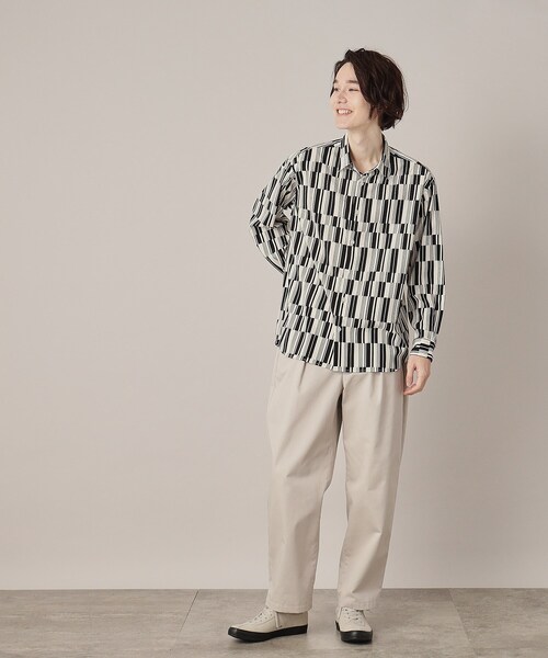 THE SHOP TK （ザ ショップ ティーケー ）の「◆プリントデザインレギュラーカラーシャツ（シャツ/ブラウス・メンズ・ホワイト系8/キャメル/ピンク系9/ネイビー系/ホワイト系5/ネイビー系2・02/03/04）」の18枚目の写真