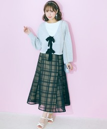 marun | 大きいサイズ シアーチェックスカート marun(スカート)