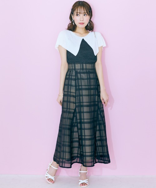 marun(マルン)の「【販売終了】<大きいサイズ> シアーチェックスカート marun(スカート・レディース・ブラック/グリーン・5L/L/4L/3L/LL)」の22枚目の写真