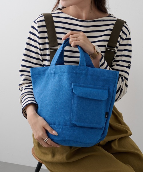 ROOTOTE(ルートート)の「【ROOTOTE】SN.デリ.リサイクルコットン-D トートバッグ 1017(トートバッグ・レディース・グレー/ブラック/アイボリー/カーキ/グリーン/ラベンダー/グリーン系1/イエロー/ライトパープル/レッド/ミント/ダークベージュ/サックスブルー/ピンク/ブルー/ライトイエロー/オレンジ/ライトグリーン/ブラック×ホワイト/グレー系その他/カーキ系1/ブルー系その他/ベージュ・FREE)」の16枚目の写真