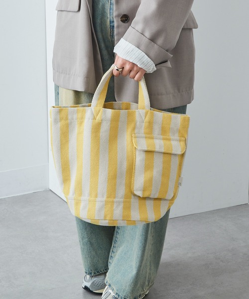 ROOTOTE(ルートート)の「【ROOTOTE】SN.デリ.リサイクルコットン-D トートバッグ 1017(トートバッグ・レディース・グレー/ブラック/アイボリー/カーキ/グリーン/ラベンダー/グリーン系1/イエロー/ライトパープル/レッド/ミント/ダークベージュ/サックスブルー/ピンク/ブルー/ライトイエロー/オレンジ/ライトグリーン/ブラック×ホワイト・FREE)」の16枚目の写真