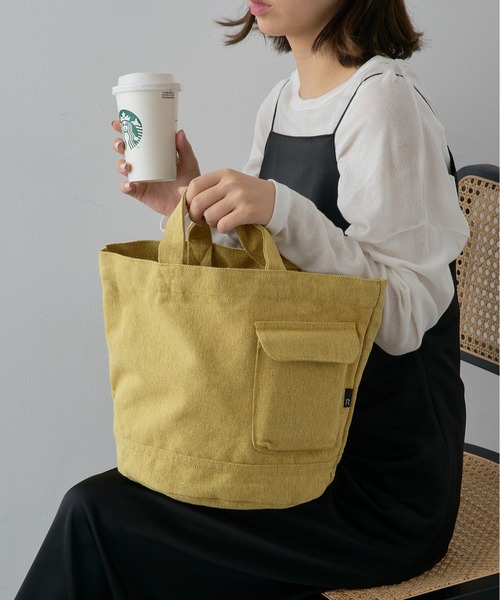 ROOTOTE(ルートート)の「【ROOTOTE】SN.デリ.リサイクルコットン-D トートバッグ 1017(トートバッグ・レディース・グレー/ブラック/アイボリー/カーキ/グリーン/ラベンダー/グリーン系1/イエロー/ライトパープル/レッド・FREE)」の9枚目の写真