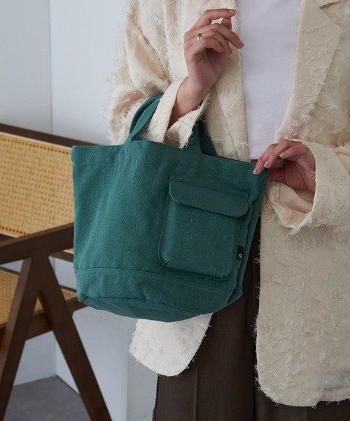 ROOTOTE(ルートート)の「【ROOTOTE】SN.デリ.リサイクルコットン-D トートバッグ 1017(トートバッグ・レディース・グレー/ブラック/アイボリー/カーキ/グリーン/ラベンダー/グリーン系1/イエロー/ライトパープル/レッド・FREE)」の5枚目の写真