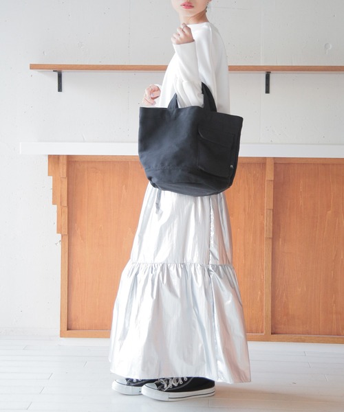 ROOTOTE(ルートート)の「【ROOTOTE】SN.デリ.リサイクルコットン-D トートバッグ 1017(トートバッグ・レディース・グレー/ブラック/アイボリー/カーキ/グリーン/ラベンダー/グリーン系1/イエロー/ライトパープル/レッド・FREE)」の13枚目の写真