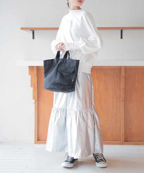 ROOTOTE(ルートート)の「【ROOTOTE】SN.デリ.リサイクルコットン-D トートバッグ 1017(トートバッグ・レディース・グレー/ブラック/アイボリー/カーキ/グリーン/ラベンダー/グリーン系1/イエロー/ライトパープル/レッド・FREE)」の14枚目の写真