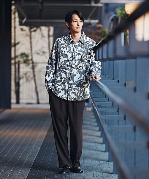 EDIFICE(エディフィス)の「スラブギャバ 1タックイージーパンツ(スラックス・メンズ・ブラック/ブラウン/ベージュ・SMALL/MEDIUM/LARGE)」の9枚目の写真