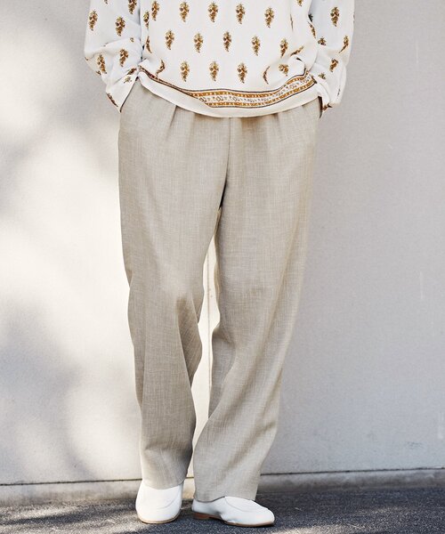 EDIFICE(エディフィス)の「スラブギャバ 1タックイージーパンツ(スラックス・メンズ・ブラック/ブラウン/ベージュ・SMALL/MEDIUM/LARGE)」の15枚目の写真