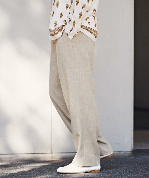 EDIFICE(エディフィス)の「スラブギャバ 1タックイージーパンツ(スラックス・メンズ・ブラック/ブラウン/ベージュ・SMALL/MEDIUM/LARGE)」の17枚目の写真