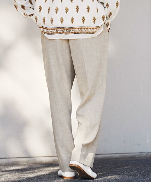 EDIFICE(エディフィス)の「スラブギャバ 1タックイージーパンツ(スラックス・メンズ・ブラック/ブラウン/ベージュ・SMALL/MEDIUM/LARGE)」の18枚目の写真