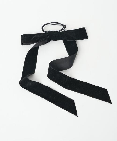 WEGO（ウィゴー）の「WEGO/ベロアリボンゴム（ヘアゴム・レディース・ブラック・FREE）」の5枚目の写真