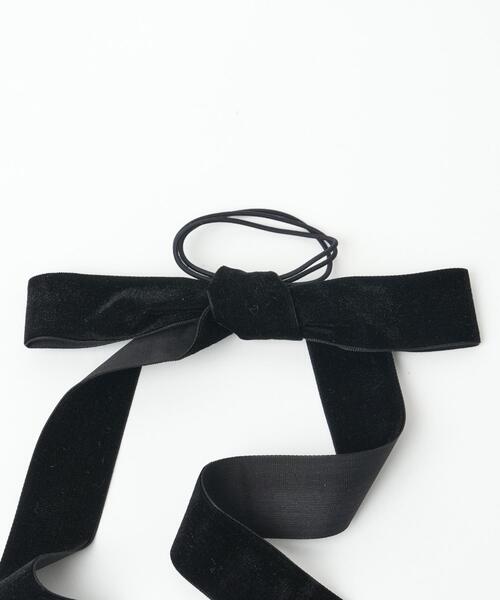 WEGO（ウィゴー）の「WEGO/ベロアリボンゴム（ヘアゴム・レディース・ブラック・FREE）」の2枚目の写真