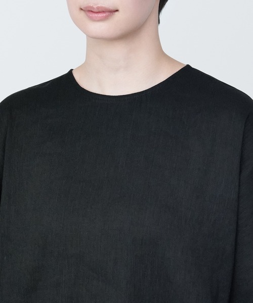 無印良品(ムジルシリョウヒン)の「婦人 ヘンプ レーヨン 半袖ブラウス(シャツ/ブラウス・レディース・ブルー系1/ライトグレー/オフホワイト/ブラック・XL/L/M/S/XS)」の17枚目の写真