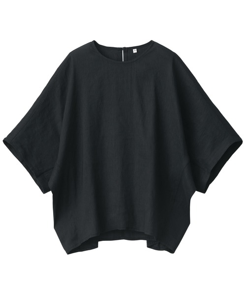 無印良品(ムジルシリョウヒン)の「婦人 ヘンプ レーヨン 半袖ブラウス(シャツ/ブラウス・レディース・ブルー系1/ライトグレー/オフホワイト/ブラック・XL/L/M/S/XS)」の20枚目の写真
