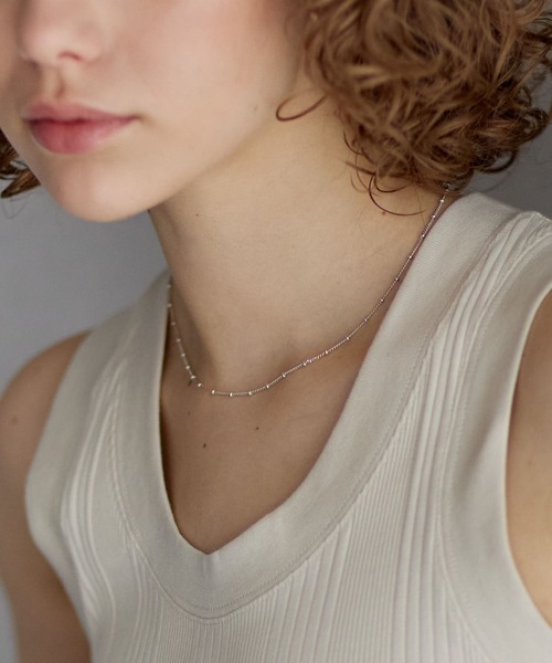 URBAN RESEARCH（アーバンリサーチ）の「decor『デコール』　Dotchain Necklace（ネックレス・レディース・シルバー・-）」の2枚目の写真