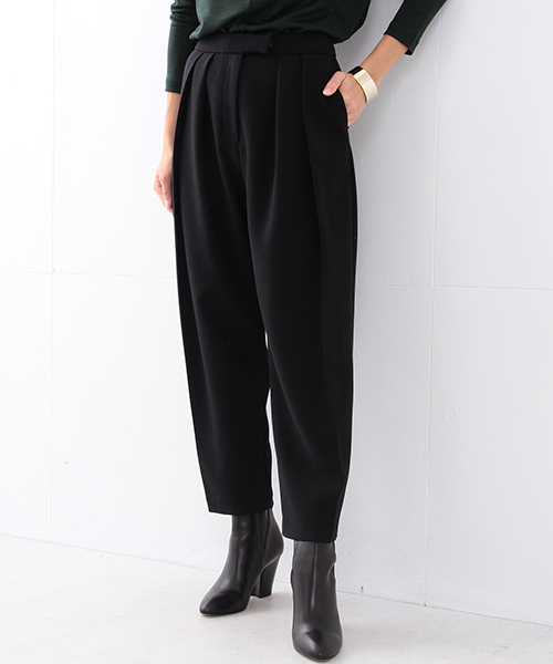 Demi-Luxe BEAMS(デミルクス ビームス)の「Demi-Luxe BEAMS / ストレッチ Wタックパンツ(その他パンツ・レディース・ライトグレー/ブラック・38/36)」の10枚目の写真