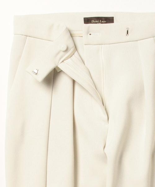 Demi-Luxe BEAMS(デミルクス ビームス)の「Demi-Luxe BEAMS / ストレッチ Wタックパンツ(その他パンツ・レディース・ライトグレー/ブラック・38/36)」の5枚目の写真