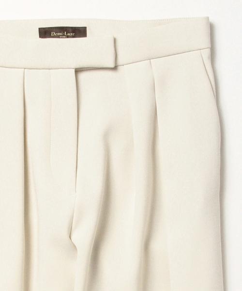 Demi-Luxe BEAMS(デミルクス ビームス)の「Demi-Luxe BEAMS / ストレッチ Wタックパンツ(その他パンツ・レディース・ライトグレー/ブラック・38/36)」の15枚目の写真