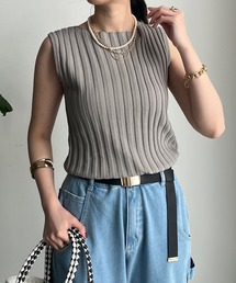 【WEB限定】ワイドリブニットタンク