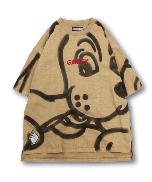 GALFY(ガルフィー)の「【GALFY/ガルフィー】デッカわんちゃん Tee(Tシャツ/カットソー・メンズ・ベージュ/パープル/ブラック・XL/L)」の5枚目の写真