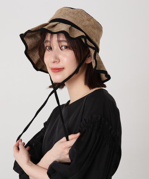 N.（N. Natural Beauty Basic）（エヌエヌナチュラルビューティーベーシック）の「プリーツハット（ハット・レディース・ベージュ系その他・ﾌﾘ-）」の7枚目の写真