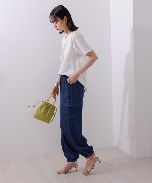 Eimee Law(エイミーロウ)の「マーブル×箔ロゴTシャツ(Tシャツ/カットソー・レディース・スミクロ/オフホワイト・38)」の7枚目の写真
