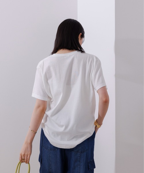 Eimee Law(エイミーロウ)の「マーブル×箔ロゴTシャツ(Tシャツ/カットソー・レディース・スミクロ/オフホワイト・38)」の9枚目の写真